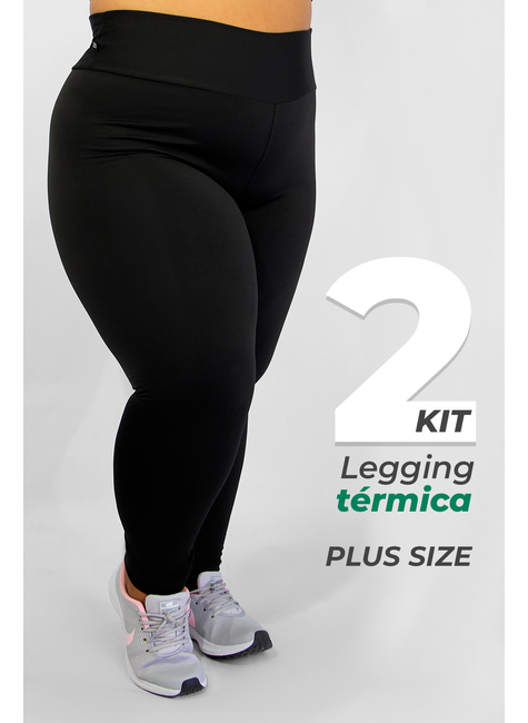 Kit 2x Legging Inverno Térmica - Plus Size