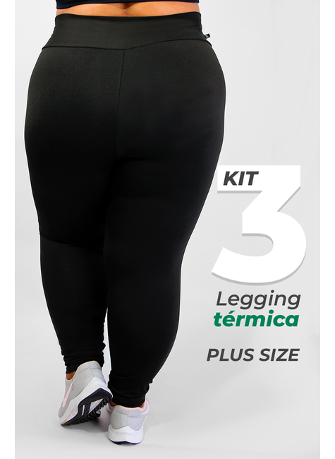 Plus Size Sobre Leg De Inverno Kit 3x Legging Inverno Térmica Plus